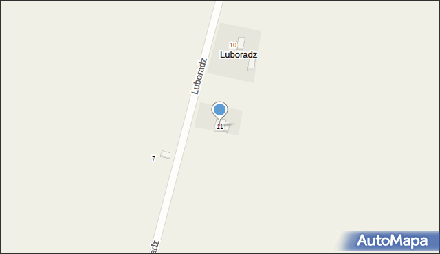 Luboradz, Luboradz, 11, mapa Luboradz