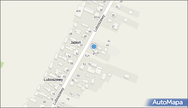 Luboszewy, Luboszewy, 47, mapa Luboszewy