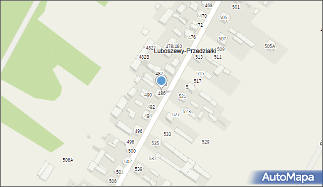 Luboszewy, Luboszewy, 486, mapa Luboszewy