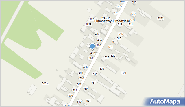 Luboszewy, Luboszewy, 492, mapa Luboszewy