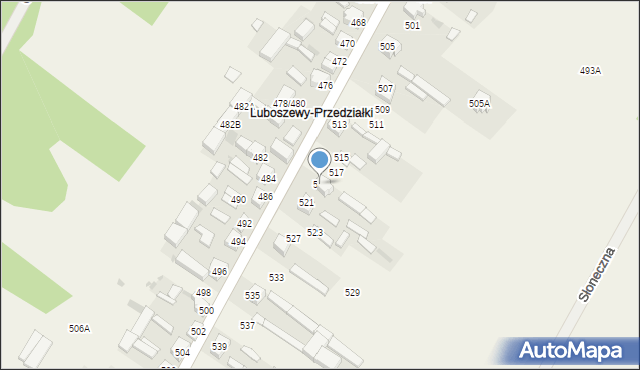 Luboszewy, Luboszewy, 519, mapa Luboszewy