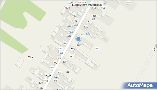 Luboszewy, Luboszewy, 533, mapa Luboszewy