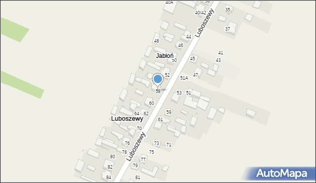 Luboszewy, Luboszewy, 58, mapa Luboszewy