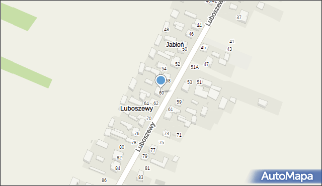 Luboszewy, Luboszewy, 60, mapa Luboszewy