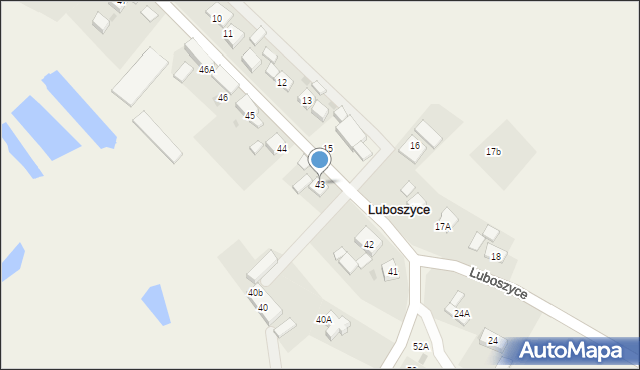 Luboszyce, Luboszyce, 43, mapa Luboszyce