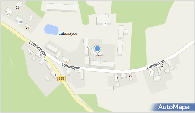 Luboszyce, Luboszyce, 16, mapa Luboszyce