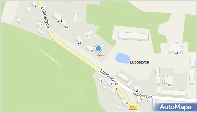 Luboszyce, Luboszyce, 19, mapa Luboszyce