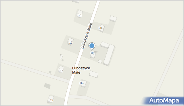 Luboszyce Małe, Luboszyce Małe, 18, mapa Luboszyce Małe