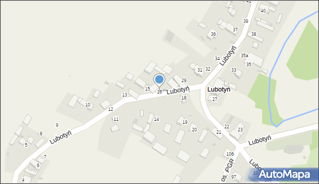 Lubotyń, Lubotyń, 16, mapa Lubotyń