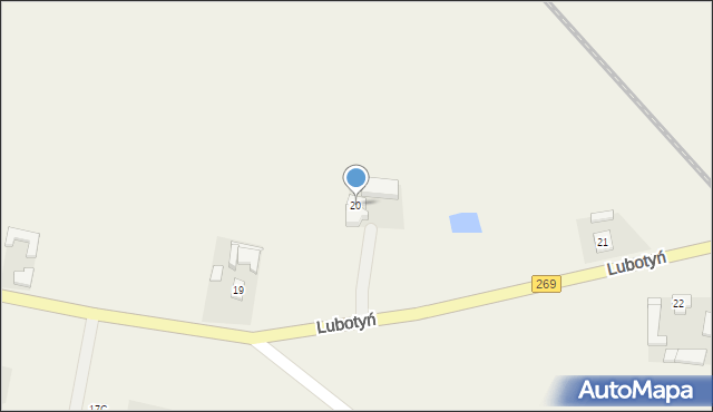 Lubotyń, Lubotyń, 20, mapa Lubotyń
