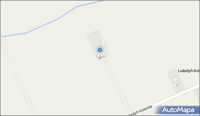 Lubotyń-Kolonia, Lubotyń-Kolonia, 18, mapa Lubotyń-Kolonia