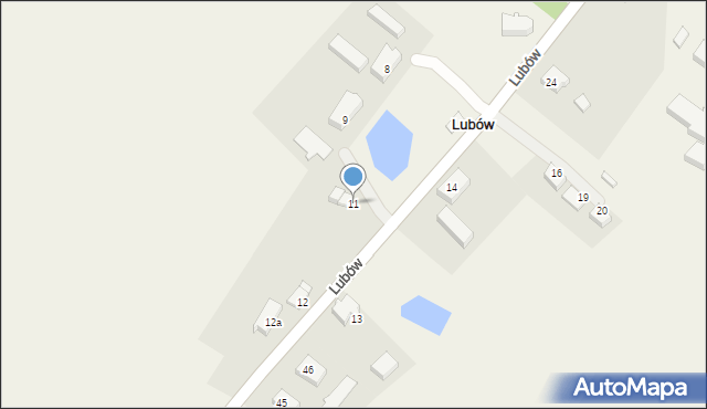 Lubów, Lubów, 11, mapa Lubów