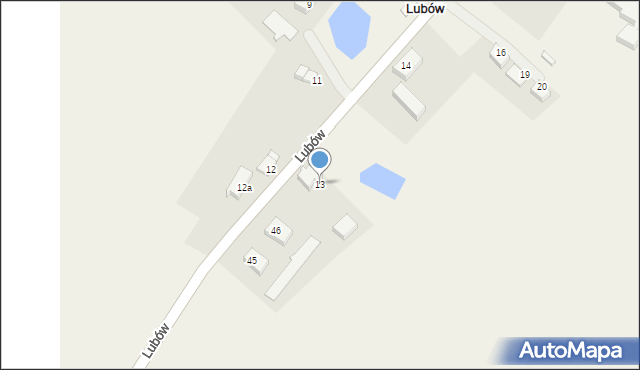 Lubów, Lubów, 13, mapa Lubów