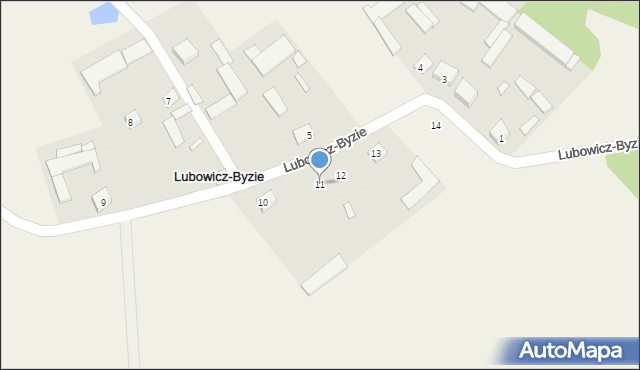 Lubowicz-Byzie, Lubowicz-Byzie, 11, mapa Lubowicz-Byzie