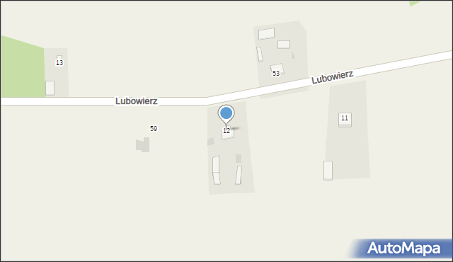 Lubowierz, Lubowierz, 12, mapa Lubowierz