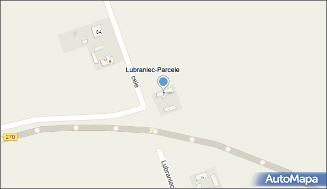 Lubraniec-Parcele, Lubraniec-Parcele, 7, mapa Lubraniec-Parcele