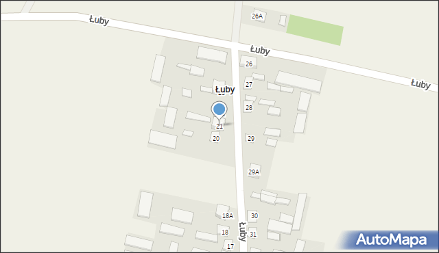 Łuby, Łuby, 21, mapa Łuby