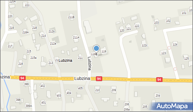 Lubzina, Lubzina, 119a, mapa Lubzina