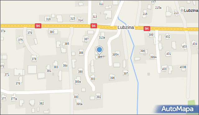 Lubzina, Lubzina, 395, mapa Lubzina