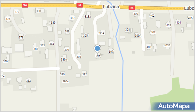 Lubzina, Lubzina, 396, mapa Lubzina