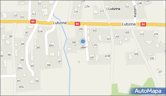 Lubzina, Lubzina, 399A, mapa Lubzina