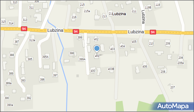 Lubzina, Lubzina, 401, mapa Lubzina