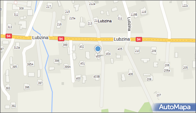 Lubzina, Lubzina, 403, mapa Lubzina