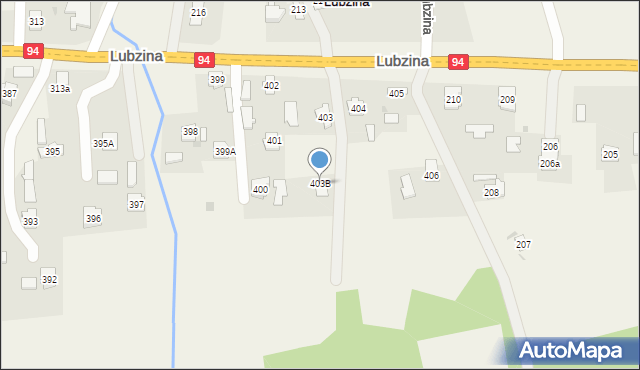 Lubzina, Lubzina, 403B, mapa Lubzina