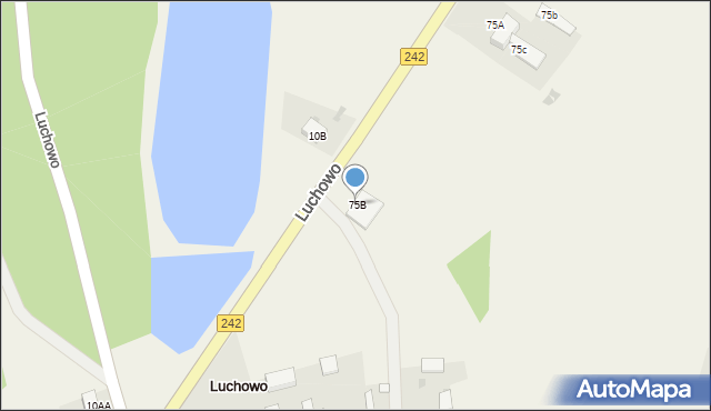 Luchowo, Luchowo, 75B, mapa Luchowo