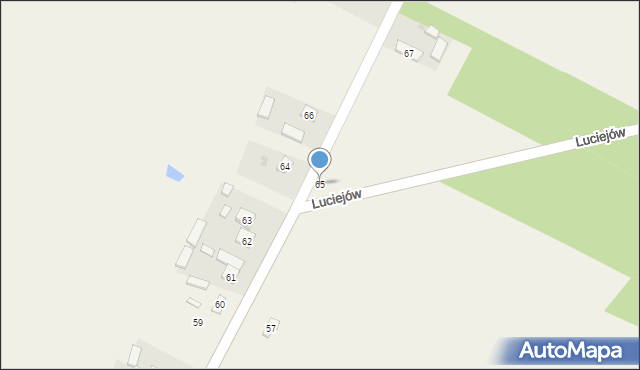 Luciejów, Luciejów, 65, mapa Luciejów