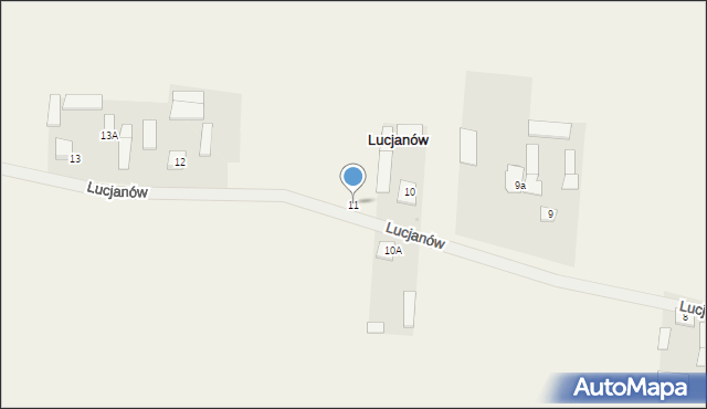 Lucjanów, Lucjanów, 11, mapa Lucjanów