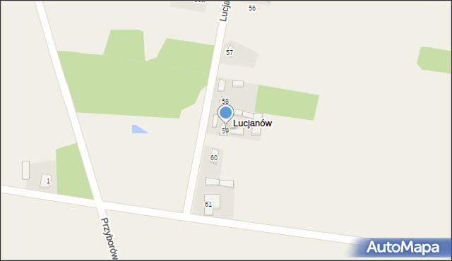 Lucjanów, Lucjanów, 59, mapa Lucjanów