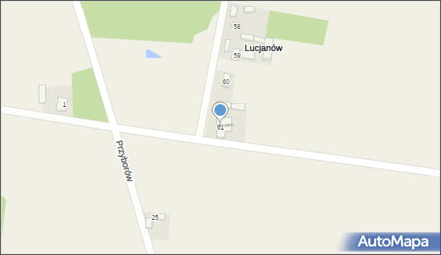 Lucjanów, Lucjanów, 61, mapa Lucjanów