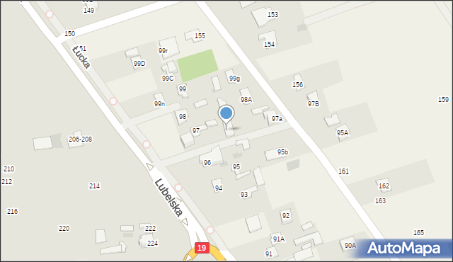 Łucka, Łucka, 97a, mapa Łucka