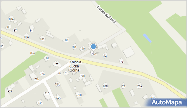 Łucka-Kolonia, Łucka-Kolonia, 72A, mapa Łucka-Kolonia