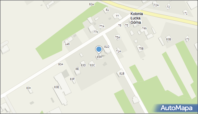 Łucka-Kolonia, Łucka-Kolonia, 83A, mapa Łucka-Kolonia