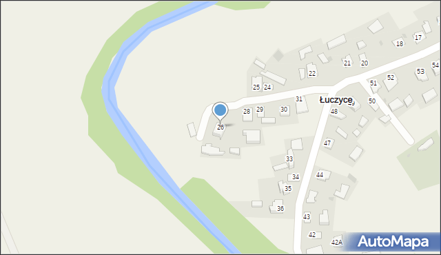 Łuczyce, Łuczyce, 26, mapa Łuczyce