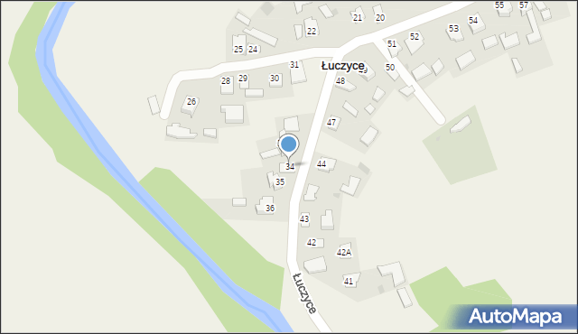 Łuczyce, Łuczyce, 34, mapa Łuczyce