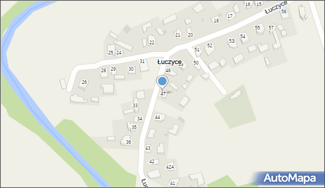 Łuczyce, Łuczyce, 47, mapa Łuczyce