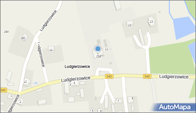 Ludgierzowice, Ludgierzowice, 11a, mapa Ludgierzowice