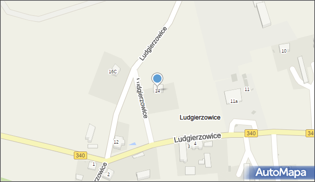 Ludgierzowice, Ludgierzowice, 14, mapa Ludgierzowice