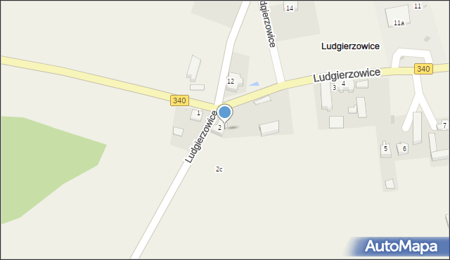 Ludgierzowice, Ludgierzowice, 2a, mapa Ludgierzowice