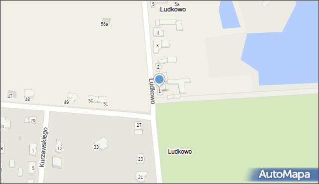 Ludkowo, Ludkowo, 1, mapa Ludkowo