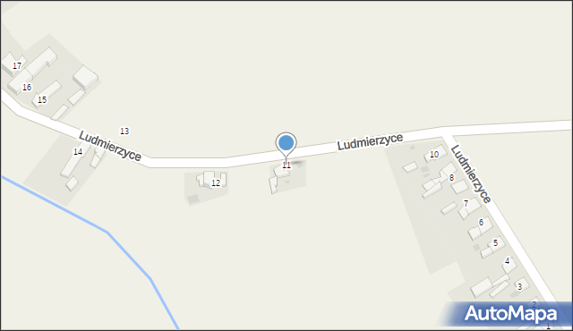 Ludmierzyce, Ludmierzyce, 11, mapa Ludmierzyce