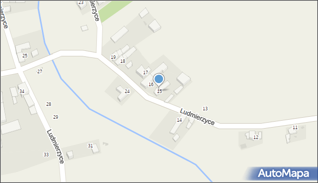 Ludmierzyce, Ludmierzyce, 15, mapa Ludmierzyce