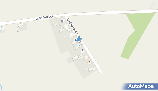 Ludmierzyce, Ludmierzyce, 5, mapa Ludmierzyce