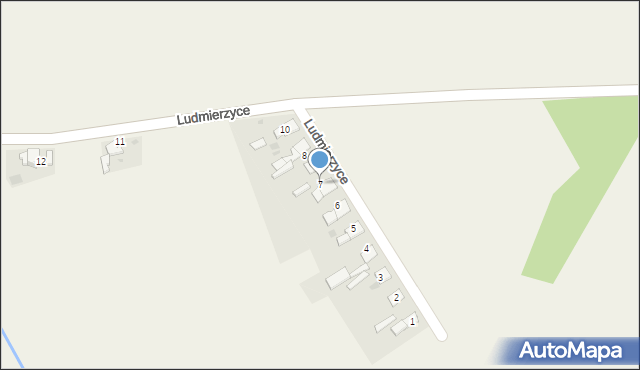 Ludmierzyce, Ludmierzyce, 7, mapa Ludmierzyce