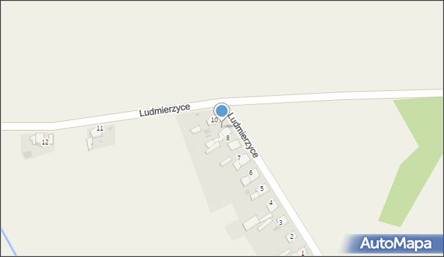 Ludmierzyce, Ludmierzyce, 9, mapa Ludmierzyce