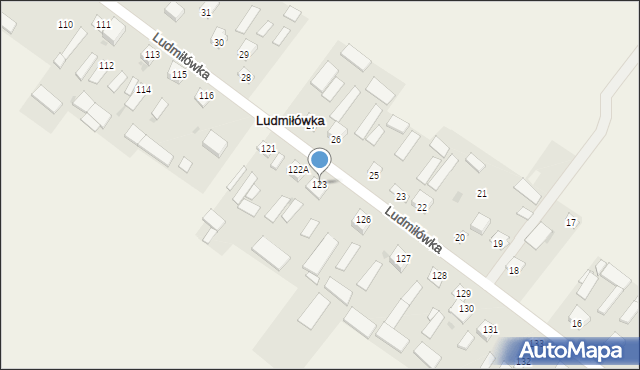 Ludmiłówka, Ludmiłówka, 123, mapa Ludmiłówka