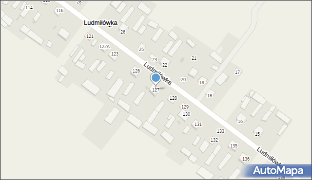 Ludmiłówka, Ludmiłówka, 127, mapa Ludmiłówka